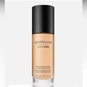 NIB-BARE MINERALS BARE PRO Performance Wear Liquid Foundation SPF20 Golden Ivory